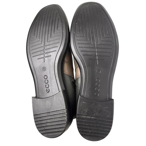 Ecco Side Zip Leather 2 Toned Chelsea Buckle Ankle Booties Women Sz 9 Fisherman - Picture 7 of 13